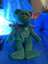 Ty Beanie Baby Gift Joy green - MWMT (Bear Angel 2004) Christmaas