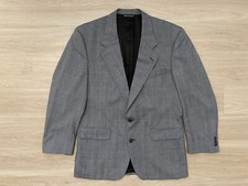 VTG Christian Dior Monsieur Blazer Jacket Men  s 42R Gray Plaid Wool Two Button