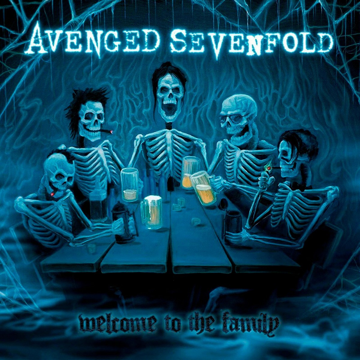 AVENGED SEVENFOLD Welcome to the Family BANNER HUGE 4X4 Ft Fabric