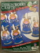 Design Works Crafts 5374 Felt Kit Blue Angel Silverware Pocket Dining Table