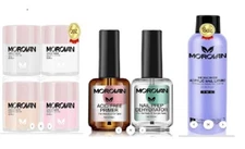 Morovan  Nail System Set of 3-Polymer Liquid, Acrylic Powder, Primer Dehydrator