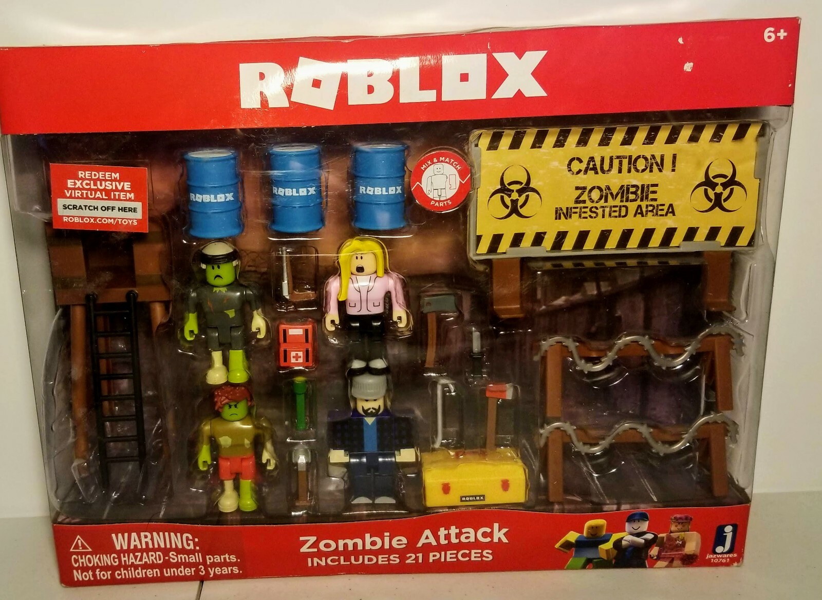 Jazwarez Roblox Zombie Attack 21 Piece Playset For Sale Online Ebay - zombie roblox toys