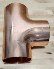 NIBCO 611 9611 3 1/8" OD 3" Copper Tee CxCxC Wrot Pressure Fitting W-40152