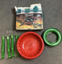 Vintage Holiday Christmas Tree Stand National Metal Industries 