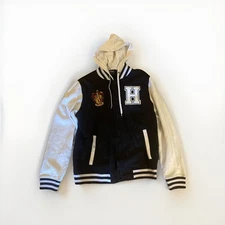 Harry Potter Hogwarts Hoodie Adult Med Black/White  Sweatshirt Hogwart Shield