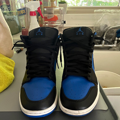 Jordan Air Jordan 1 Mid Black Royal Blue Men's Sneaker DQ8426-042