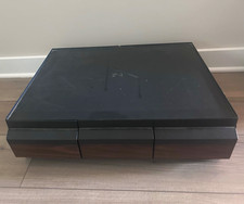 Black Plastic Media Storage Box w/ Sliding Tray Drawer for VHS