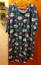 Womens Secret Treasures Nightgown Pjs Pajamas Short Sleeve 2X-3X Stretch Pockets