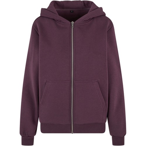 Build your Brand Ladies Fluffy Zip Hoody Ladies Hoody Soft Warm New - Picture 12 of 84