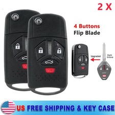 2 Upgrade For 2007-2012 Mitsubishi Eclipse Galant Lancer Flip Key Fob Shell Case 2 Upgrade For 2007-2012 Mitsubishi Eclipse Galant Lancer Flip Key Fob Shell Case