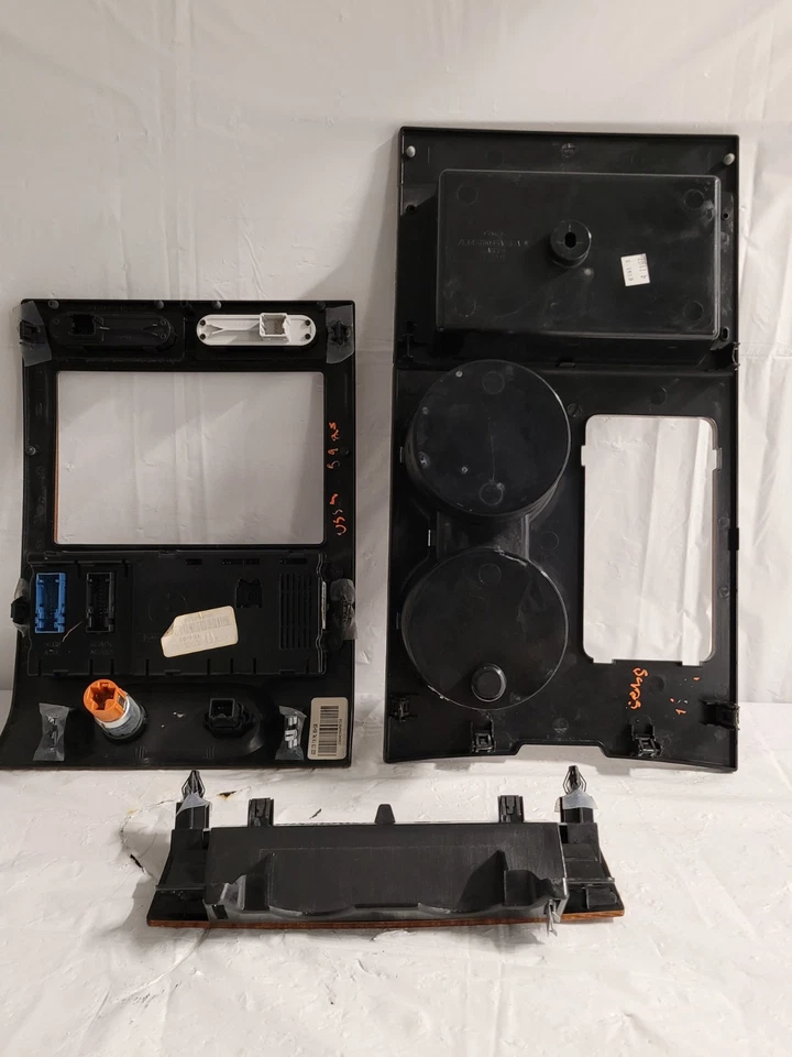 Moldura Ford Expedition HVAC 2007-2011 acabamento grão de madeira fabricante de equipamento original com suporte para copo - Imagem 3 de 4