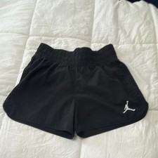 Jordan Girls Black Athletic Activewear Shorts Size L Basketball Gym Lightweight