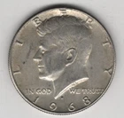 1968 D KENNEDY HALF DOLLAR SILVER .400 UNITED STATES OF AMERICA FIFTY CENTS .50¢