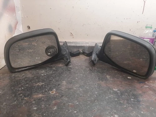 92-97 Ford F150 Bronco Driver Passenger Side View Mirror Manual Pedestal Set 