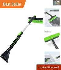 Upgraded Ice Scraper with 360 Rotatable Snow Brush - Lightweight & Durable