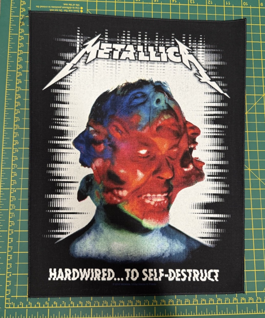 Metallica Hardwired To Self Destruct Large Size Sew On Back Patch Official