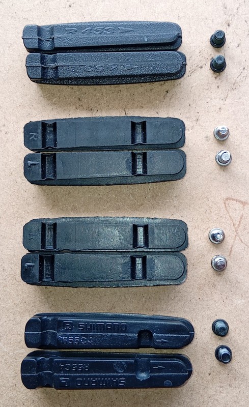 4 PAIRS Shimano R55C3 R55C4 Brake Pads Dura Ace, Ultegra, 105, PLEASE READ 52mm
