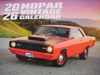 #ad 2026 MOPAR Muscle VINTAGE Calendar 12 month DODGE JEEP PLYMOUTH NEW OEM $19.95