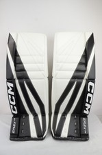 CCM EFlex 7.9 Intermediate Goalie Leg Pads Size 31+1 White/Black (0912-4680)