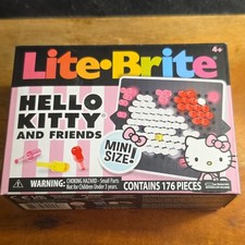 Lite-Brite Hello Kitty Mini Light-Up Peg Art Set, 176 Pieces, Ages 4
