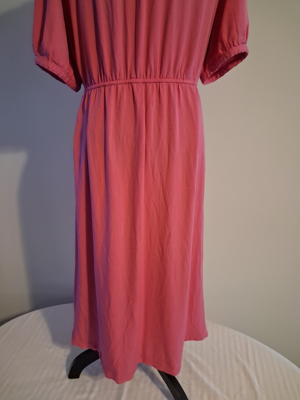 Amazon Essentials Pink Button Front Midi Dress Si… - image 12