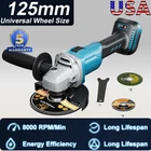 Brushless Angle Grinder Cordless 8000RPM Tool Kit For Makita 18V Battery 125mm