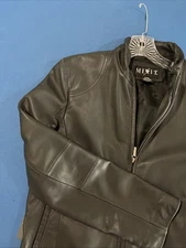 Mixit Women’s Leather Jacket Size L Black Moto Biker City Y2K