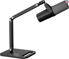 Studio Microphone Stand,Adjustable Mic Arm Clip Desktop Mount,1/4" and 5/8"