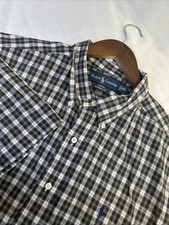 Polo Ralph Lauren Button Up Shirt Short Sleeve Multicolor Plaid Cotton Men  s XL