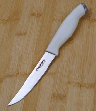 Cuisinart COLORPRO Collection 4.5" STEAK Knife, WHITE Handle w/ Silver Cap, NEW