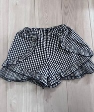 Gingham Check Frill Shorts Mezzopiano 140cm Navy
