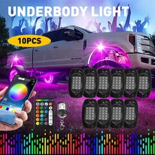 150X White LED Rock Light Underbody Trail Glow Rig Lamp Offroad SUV Pickup B