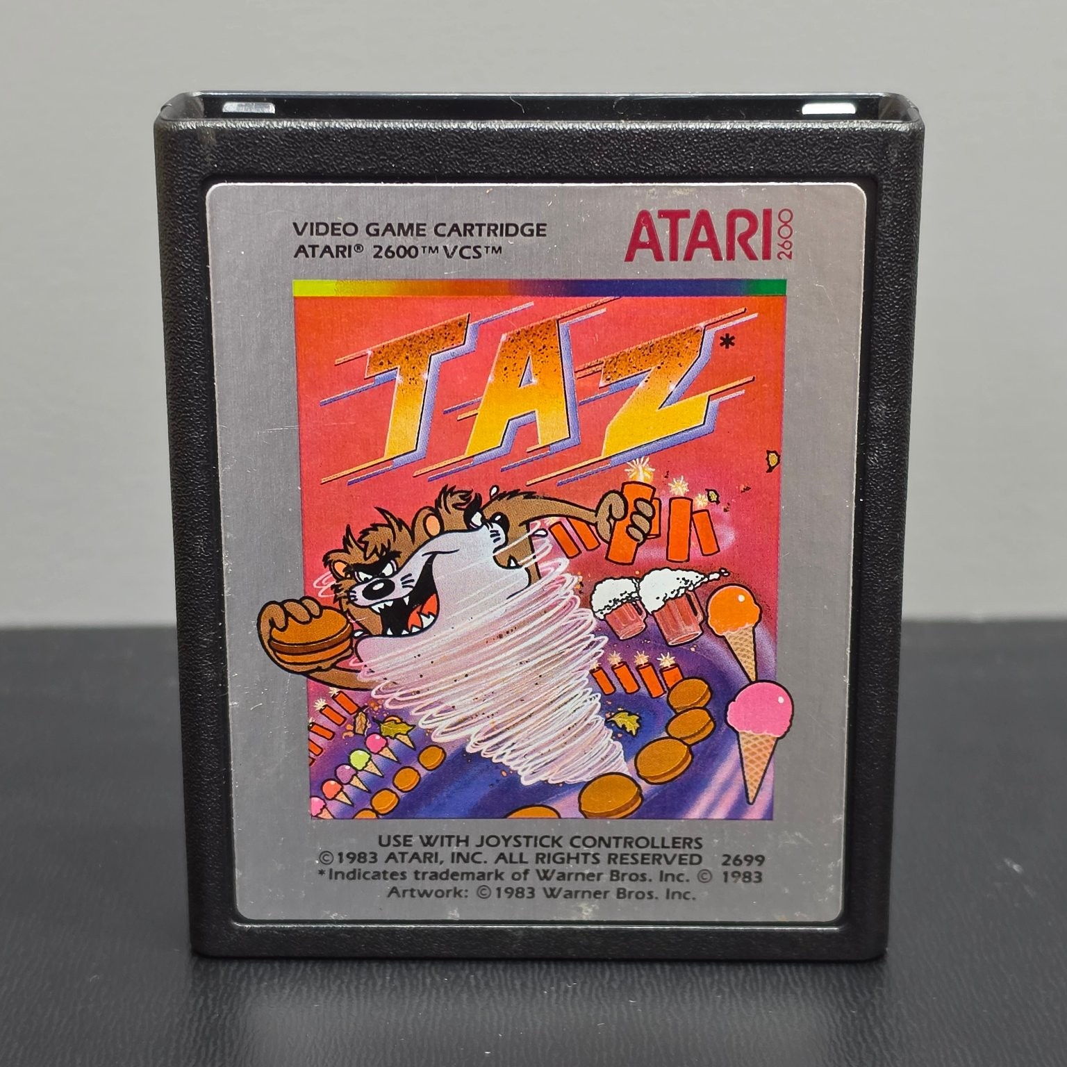 TAZ ATARI 2600 Tested Working Video Game Cartridge Classic Looney Tunes