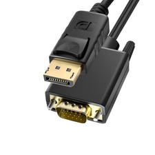 6ft DisplayPort To VGA Cable 1080P Male To Male DP Adapter Converter Cord