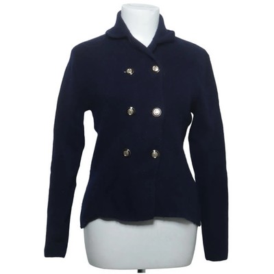 Zara, Strickjacke, Damen, Größe: M, Blau, Wolle, Einfarbig #tc1