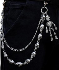 Pants Chain for Men Women,Wallet Chain Skull Belt Chains for Pants Women Men,Pun