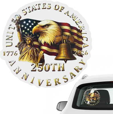 250 Anniversary USA Merchandise,2Pack 250Th Anniversary Sticker