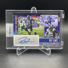 2021 Panini Signature Highlights Ray Lewis Auto Silver Cracked Ice Encased