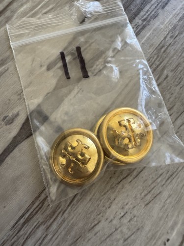 Tory Burch Replacement Button T-Logo Gold-Tone Circle 3/4” 3 Pcs. - Picture 4 of 4