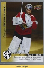 2021-22 Upper Deck Game Dated Moments Gold /100 Sergei Bobrovsky #6 READ ob6