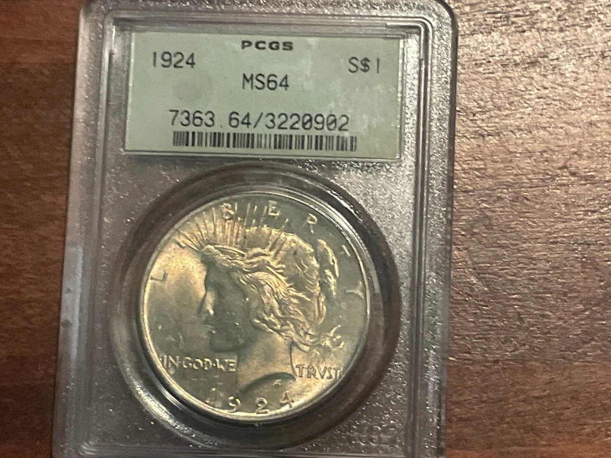 MS 64 Graded 1924 Year Peace Dollars (1921-1935) for sale | eBay