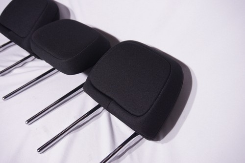 2015 - 2022 JEEP Renegade OEM Rear Seat Headrests Set of 3 Black Cloth Fabric - Picture 2 of 8