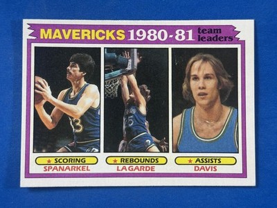1981-82 Topps #48 Jim Spanarkel / Tom LaGarde / Brad Davis Mavericks EX-MT