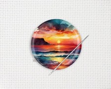 Needle Minder, Sunset Needle Minder, Needle Magnet, Beach Needle Minder