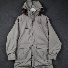 Giacca vintage WOOLRICH uomo M grigio medio made in USA parka cappotto isolato con cappuccio