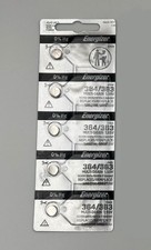 5 Energizer 364 SR621SW Silver Oxide 1.55V Low Drain Coin Cell Batteries