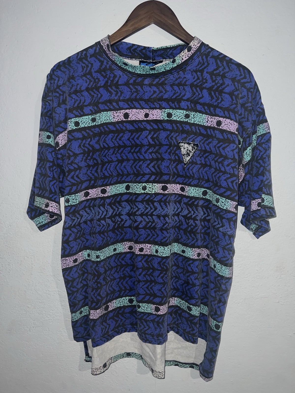 Vintage 90s Quicksilver Surf Wear All Over Print Shirt Surf Skate 80s Size M USA