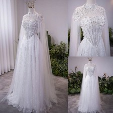 Beaded Wedding Cape Sequin Bridal Shoulder Shrug Wedding Cloak Bolero Cover Up