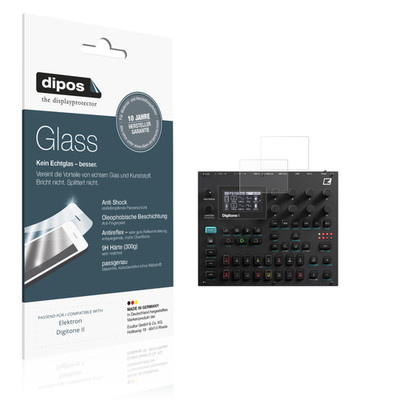 2x Schutzfolie für Elektron Digitone II matt - Anti-Shock 9H Folie dipos Glass