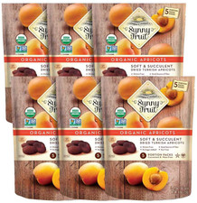 Sunny Fruit Soft Organic Turkish Dried Apricots - 6 Bags 30 Individual Portion